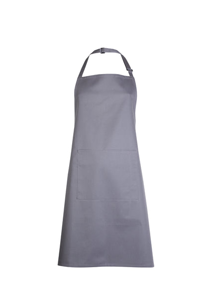 Uneek Bib Apron with Pocket Dark Grey
