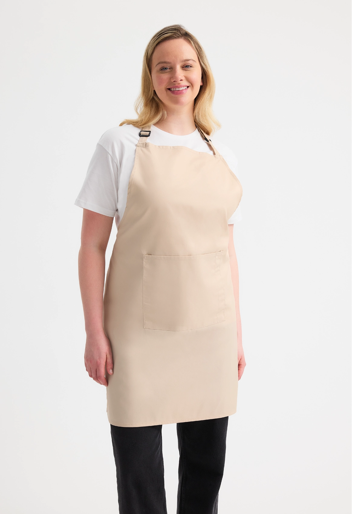 Uneek Bib Apron with Pocket Bottle Green