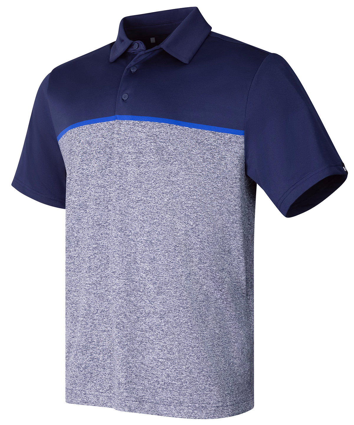 Under Armour UA playoff 3.0 stripe polo LB – edge lit Midnight Navy/Royal/Midnight Navy