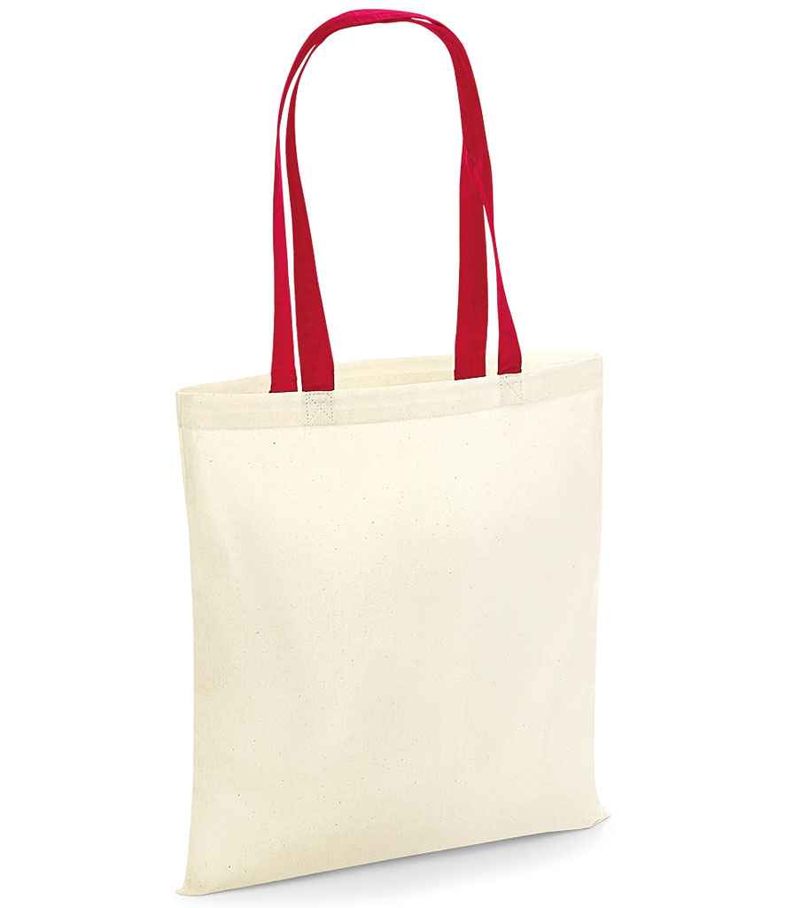 Westford Mill Bag For Life - Contrast Handles in Natural/Classic Red
