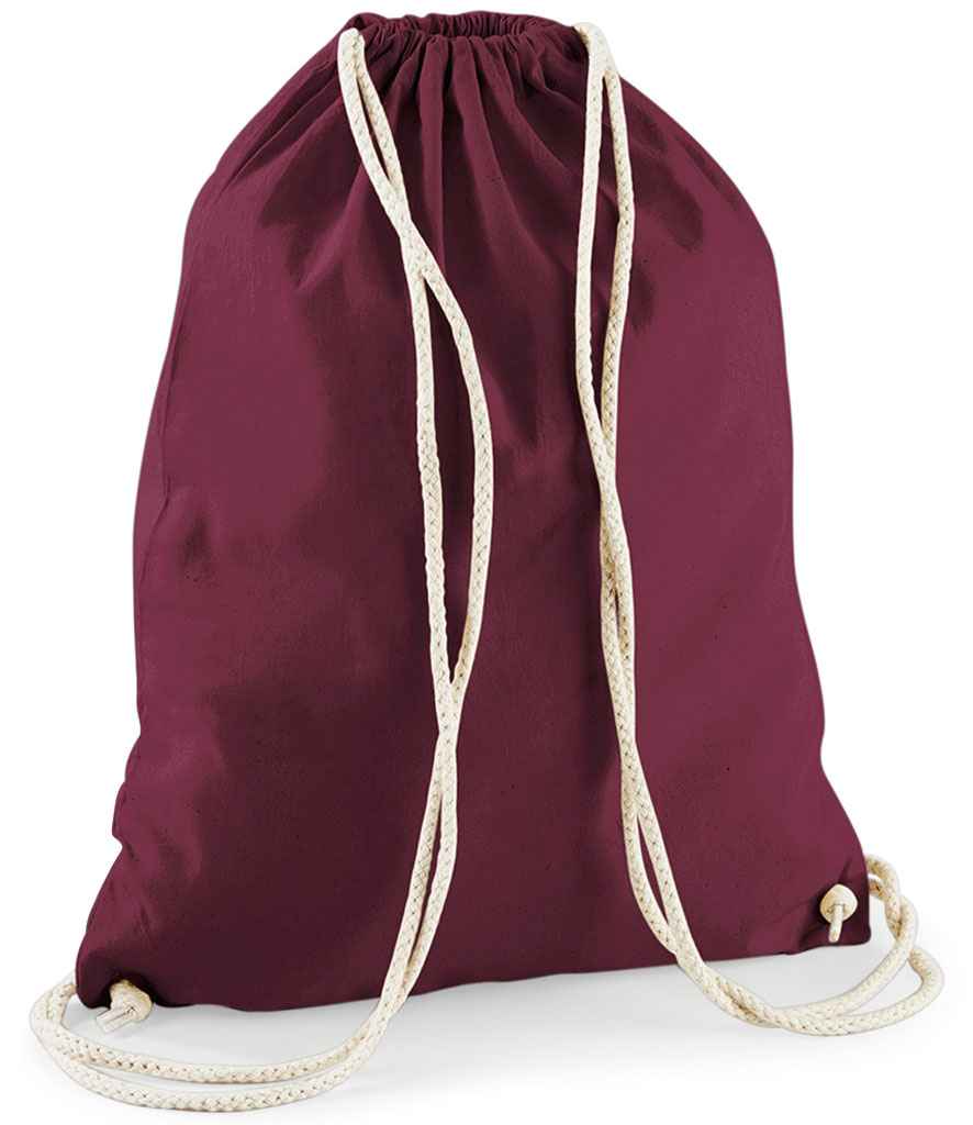 Westford Mill Cotton Gymsac in Burgundy