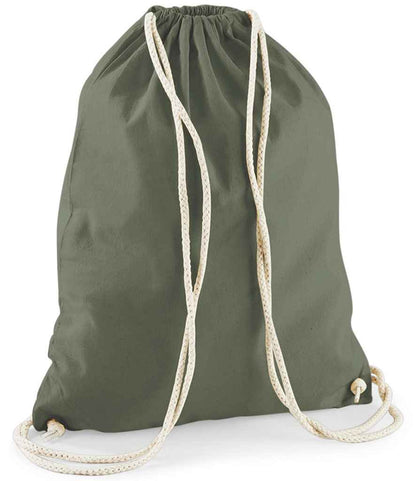 Westford Mill Cotton Gymsac in Olive Green