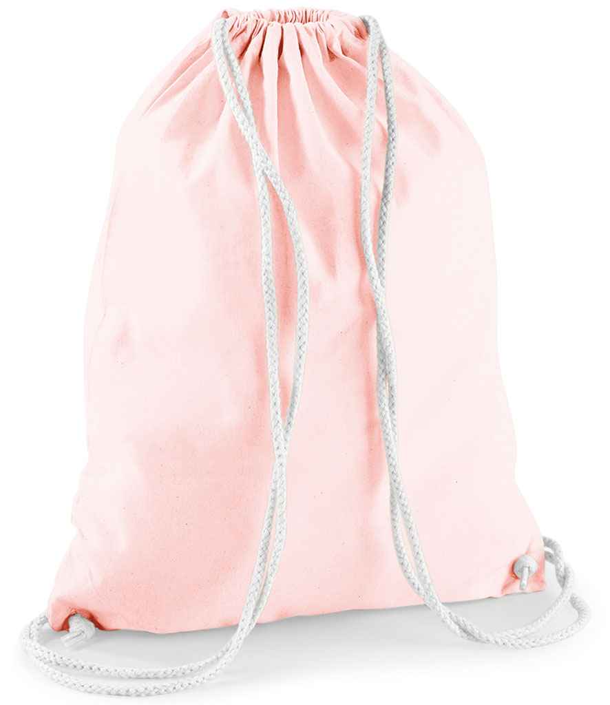 Westford Mill Cotton Gymsac in Pastel Pink/White