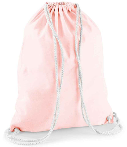 Westford Mill Cotton Gymsac in Pastel Pink/White