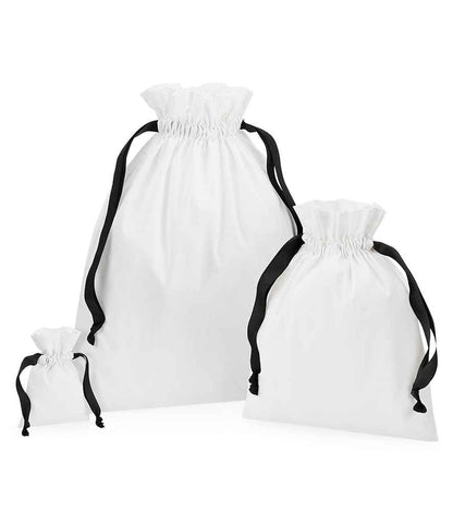 Westford Mill Westford Mill Cotton Bag Ribbon Drawstring Soft White/Black