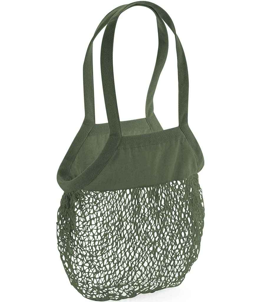Westford Mill Organic Cotton Mesh Grocery Bag in Olive Green