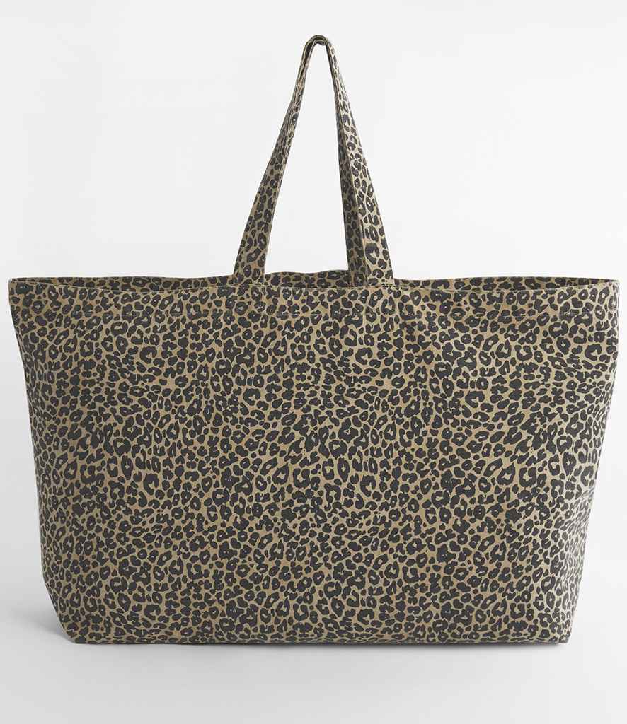 Westford Mill Leopard Print Canvas Oversized Tote Bag