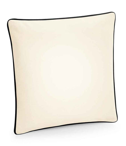 Westford Mill Fairtrade Piped Cushion Cover in Natural/Black