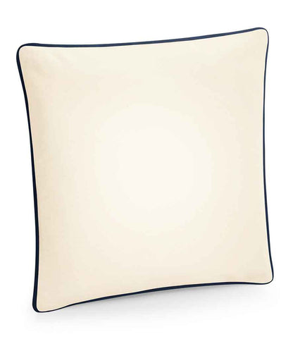 Westford Mill Fairtrade Piped Cushion Cover in Natural/French Navy