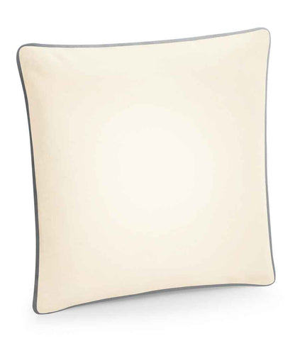 Westford Mill Fairtrade Piped Cushion Cover in Natural/Light Grey