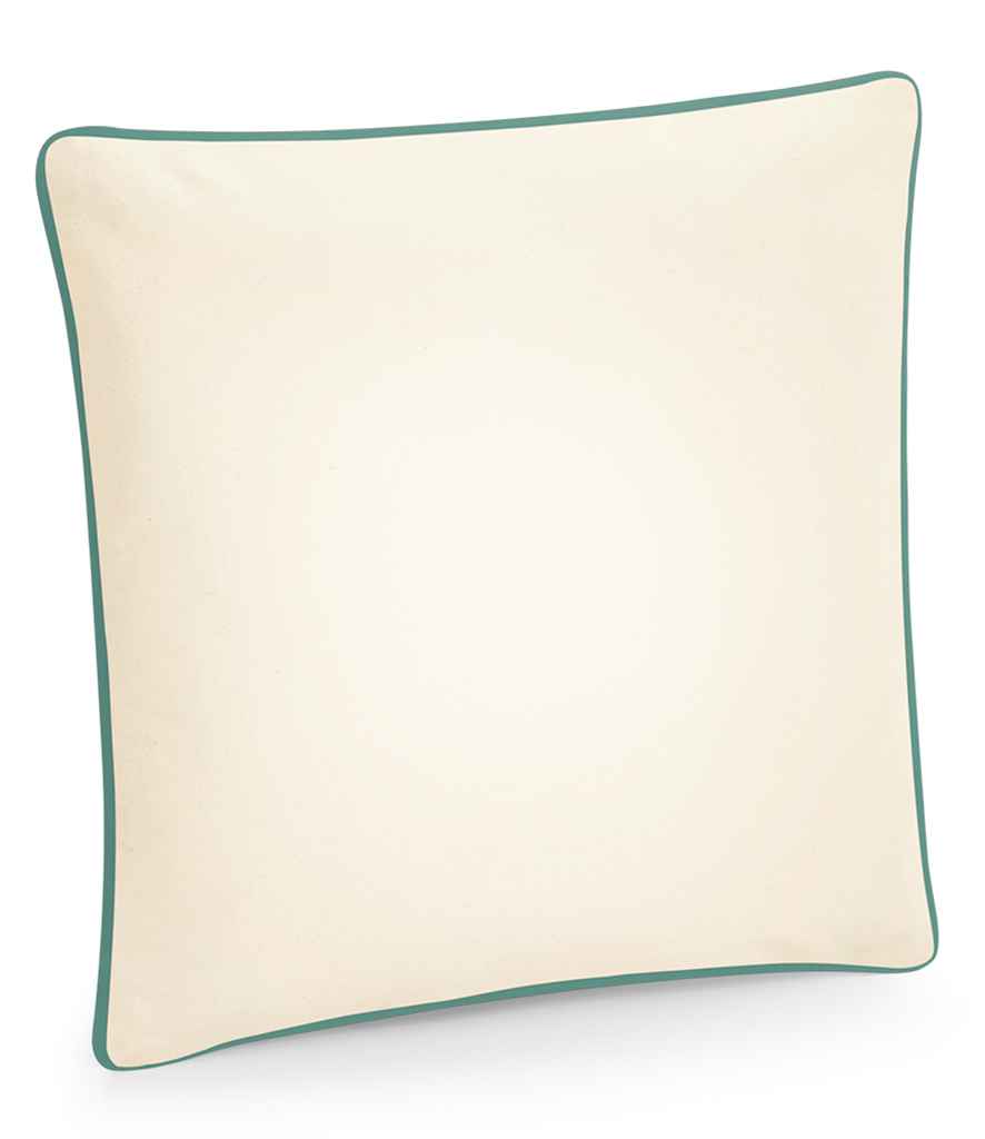 Westford Mill Fairtrade Piped Cushion Cover in Natural/Sage Green