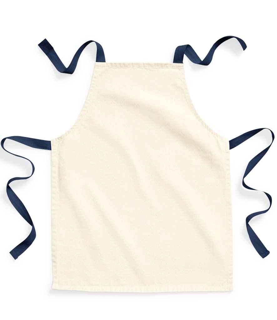 Westford Mill Fairtrade Kids Craft Apron in Natural/French Navy