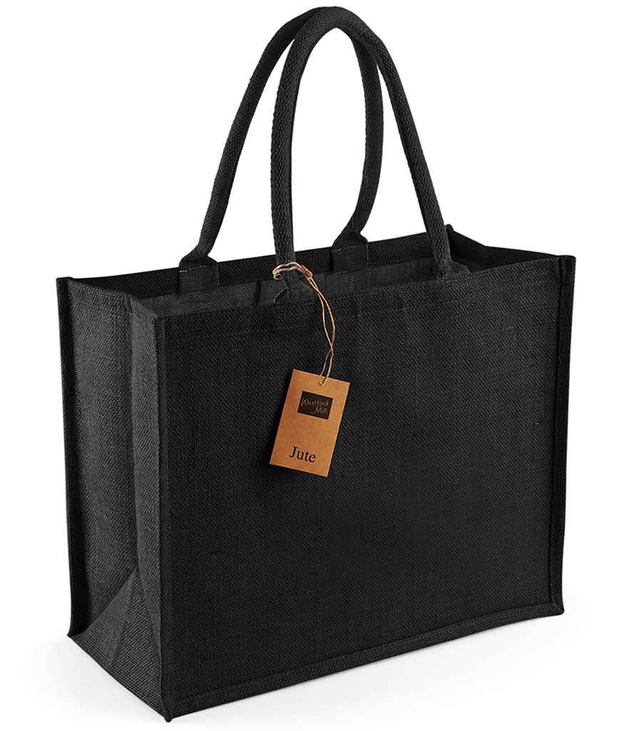 Westford Mill Jute Classic Shopper in Black/Black