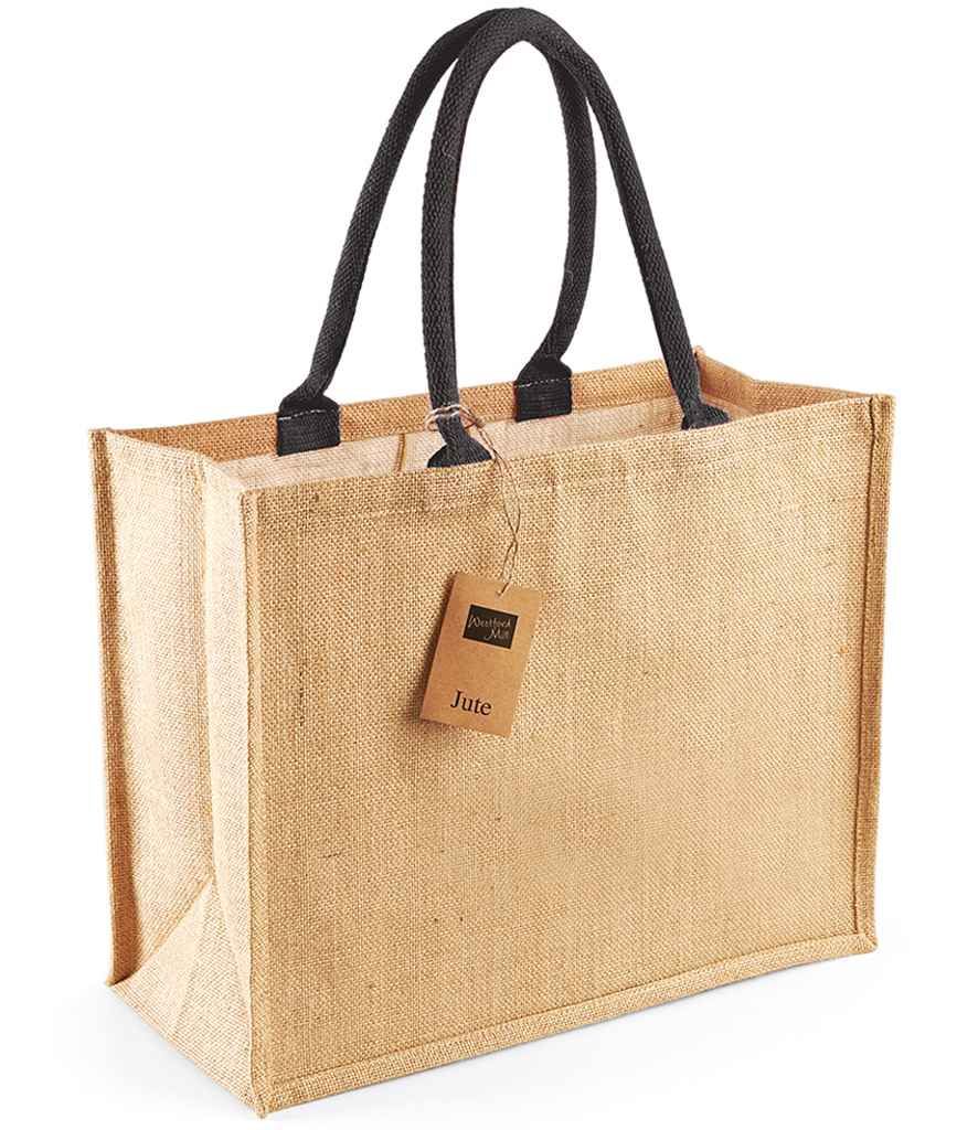 Westford Mill Jute Classic Shopper in Natural/Black