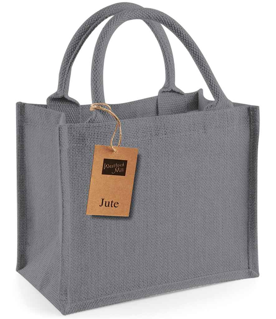 Westford Mill Jute Mini Gift Bag in Graphite Grey/Graphite Grey