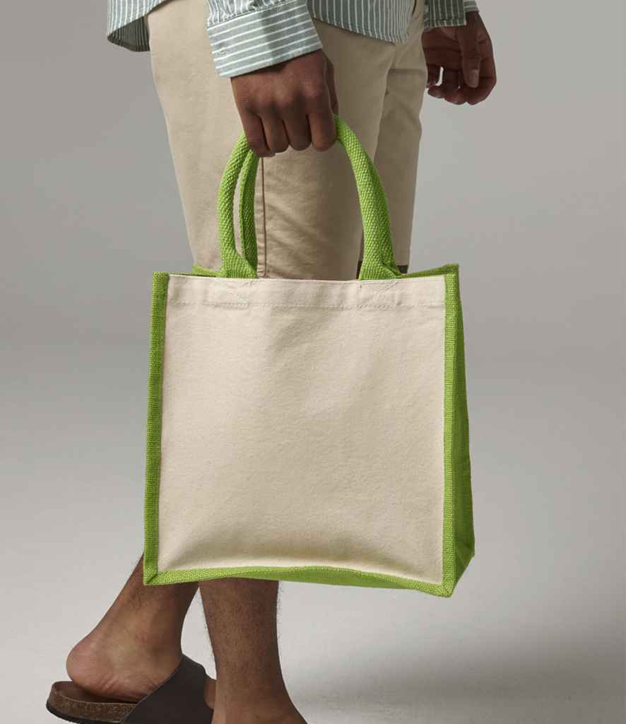 Westford Mill Printers Midi Jute Tote Bag - model image