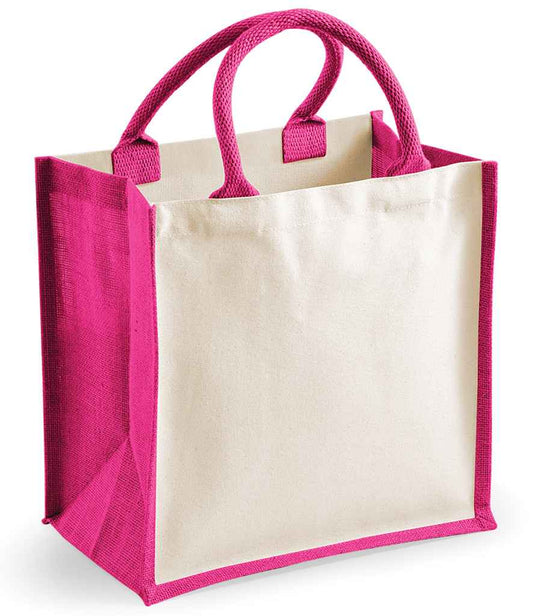 Westford Mill Printers Midi Jute Tote Bag - model image