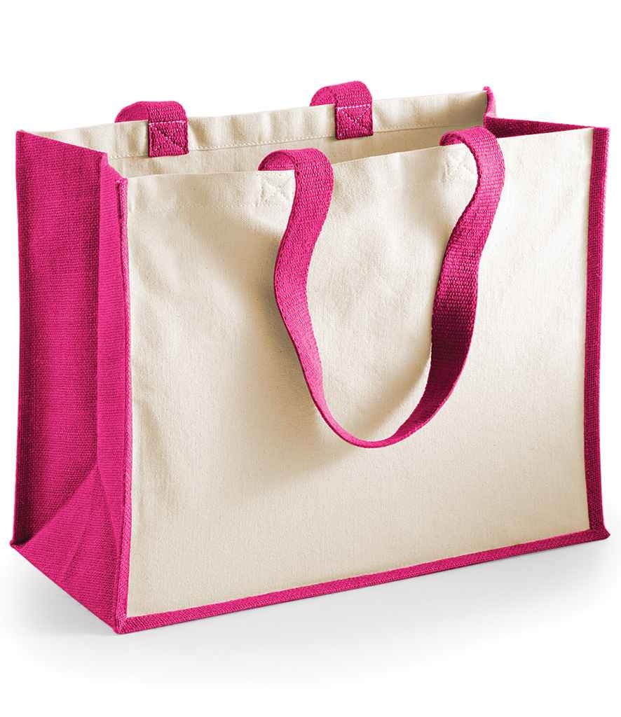 Westford Mill Printers Jute Classic Shopper in Fuchsia