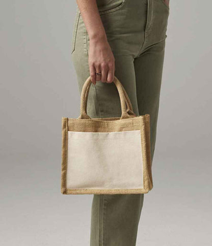 Westford Mill Pocket Jute Gift Bag - model image