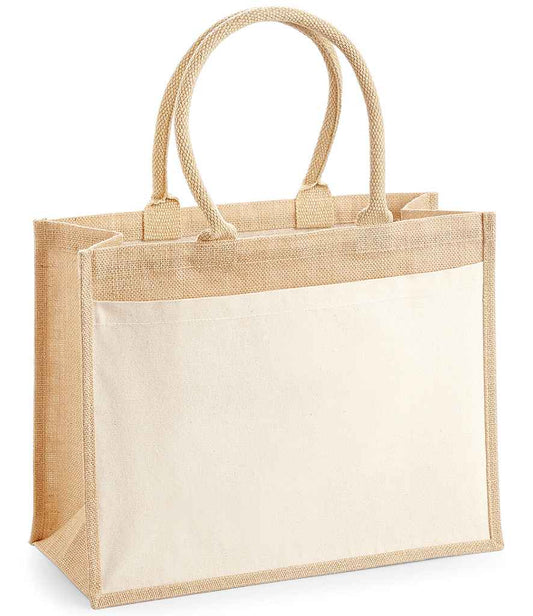 Westford Mill Pocket Jute Shopper - model image