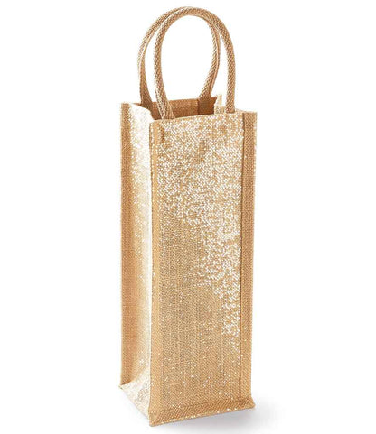 Westford Mill Shimmer Jute Bottle Bag - model image