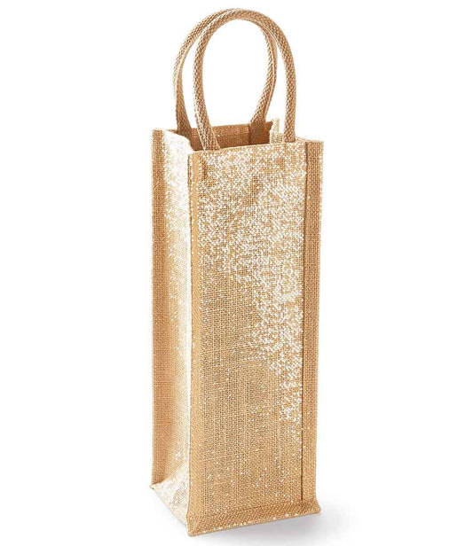 Westford Mill Shimmer Jute Bottle Bag - model image