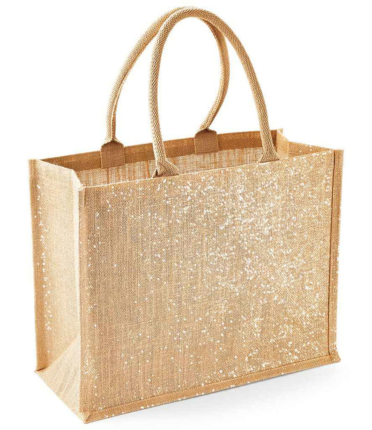 Westford Mill Shimmer Jute Shopper in Natural Gold