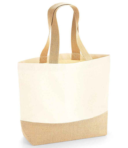 Westford Mill Jute Base Canvas Tote Bag in Natural