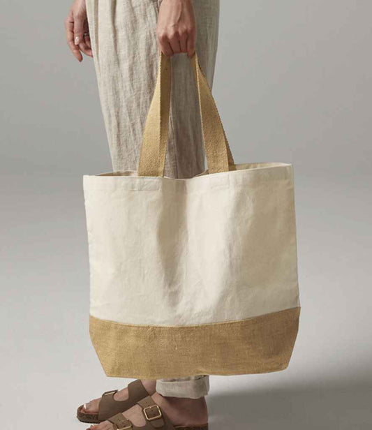 Westford Mill Westford Mill Jute Base Canvas Tote Bag