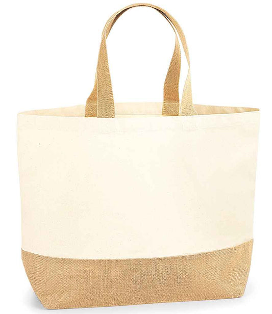 Westford Mill Jute Base Canvas Tote XL Bag - model image