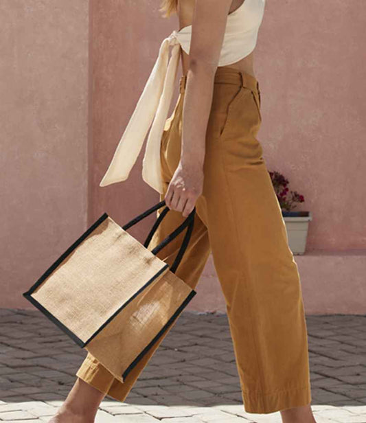 Westford Mill Westford Mill Natural Starched Jute Midi Tote Bag