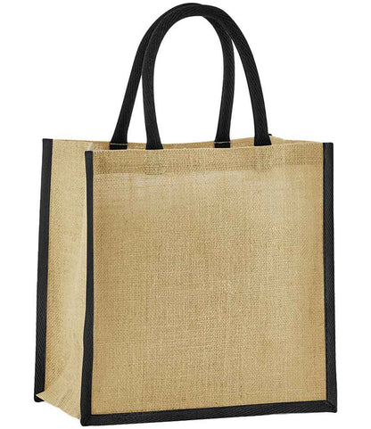 Westford Mill Natural Starched Jute Mini Gift Bag in Natural/Black