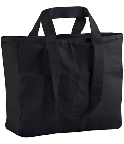 Westford Mill Double Handle Cargo Pocket Tote Bag in Black