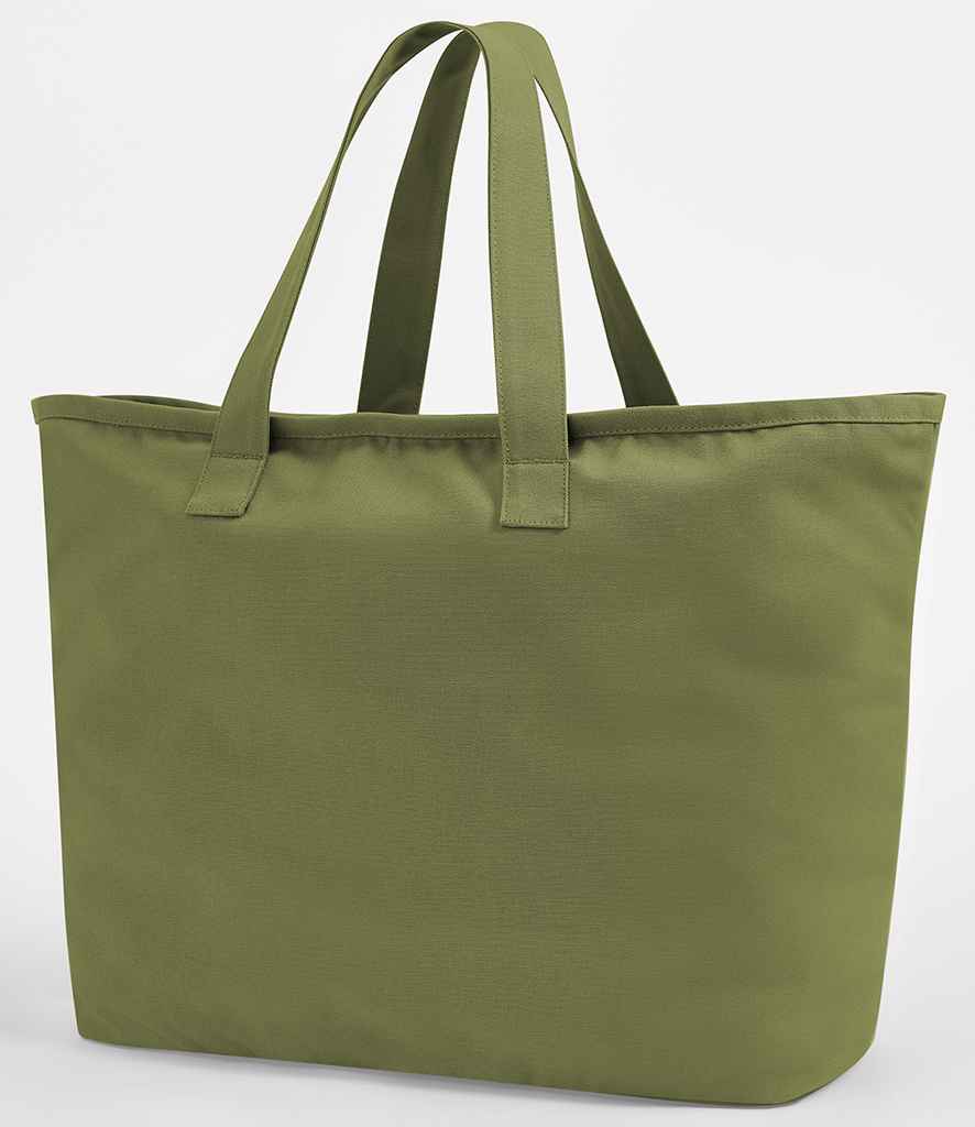 Westford Mill Oversized Heavy Duty Canvas Tote Bag in Bright Olive