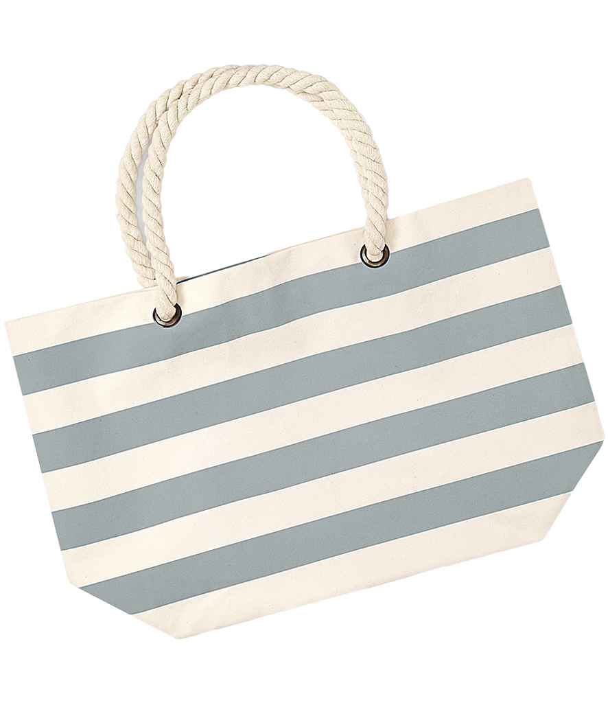 Westford Mill Nautical Beach Bag in Natural/Grey