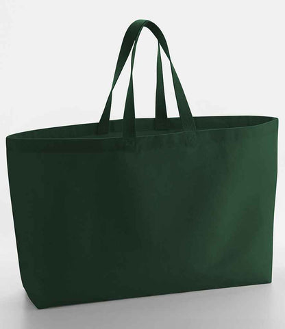 Westford Mill Oversized Canvas Tote Bag in Bottle Green