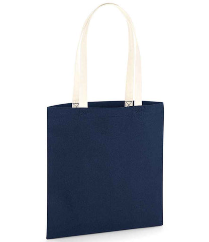 Westford Mill Westford Mill EarthAware® Organic Bag For Life - Contrast Handles French Navy/Natural