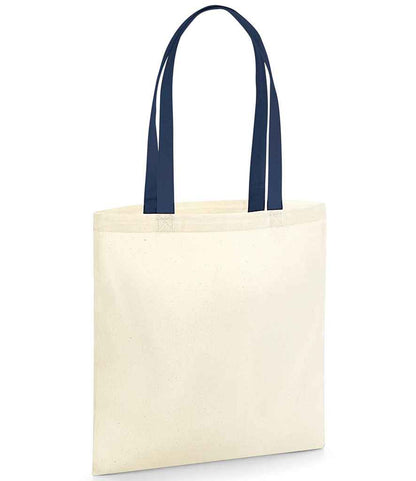 Westford Mill Westford Mill EarthAware® Organic Bag For Life - Contrast Handles Natural/French Navy