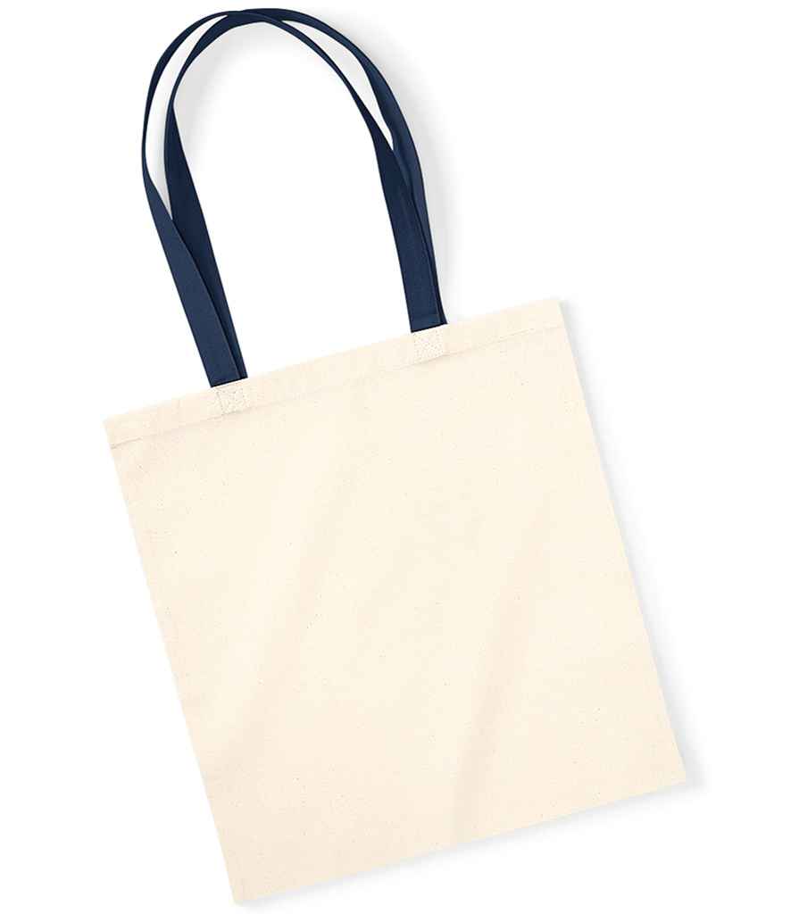 Westford Mill EarthAware® Organic Bag For Life - Contrast Handles in Natural/French Navy