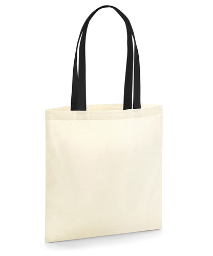 Westford Mill EarthAware® organic bag for life - contrast handles Natural/Black