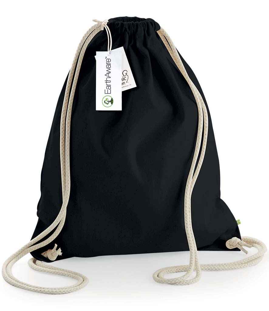 Westford Mill EarthAware® Organic Gymsac in Black/Natural