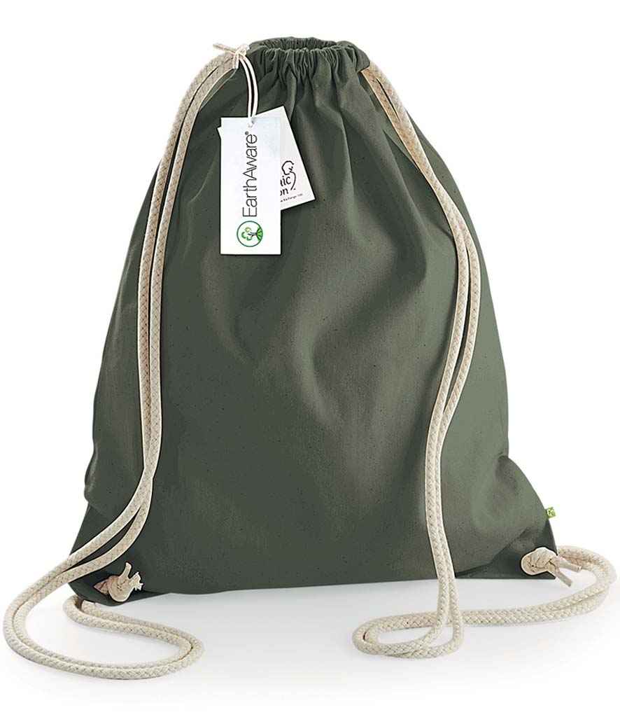 Westford Mill EarthAware® Organic Gymsac in Olive Green