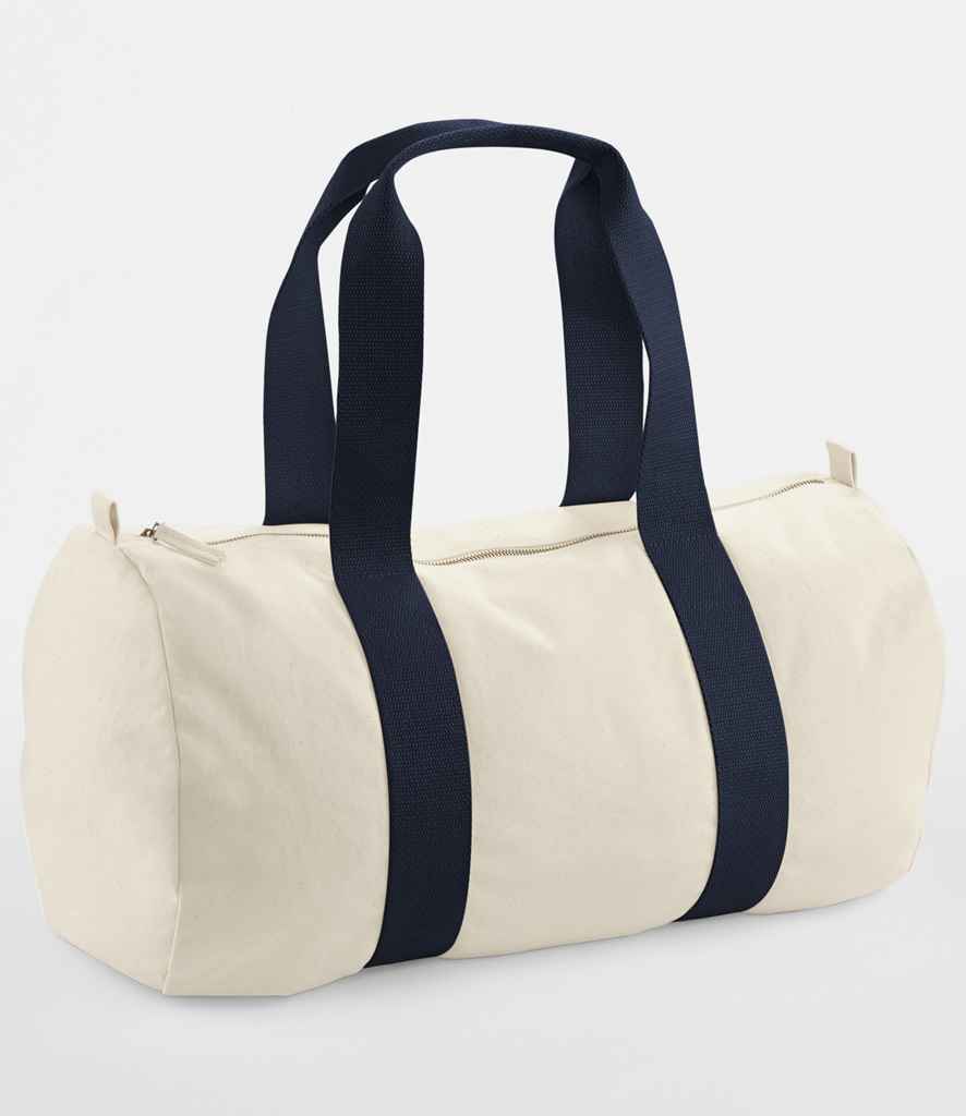 Westford Mill EarthAware® Organic Barrel Bag in Natural/French Navy