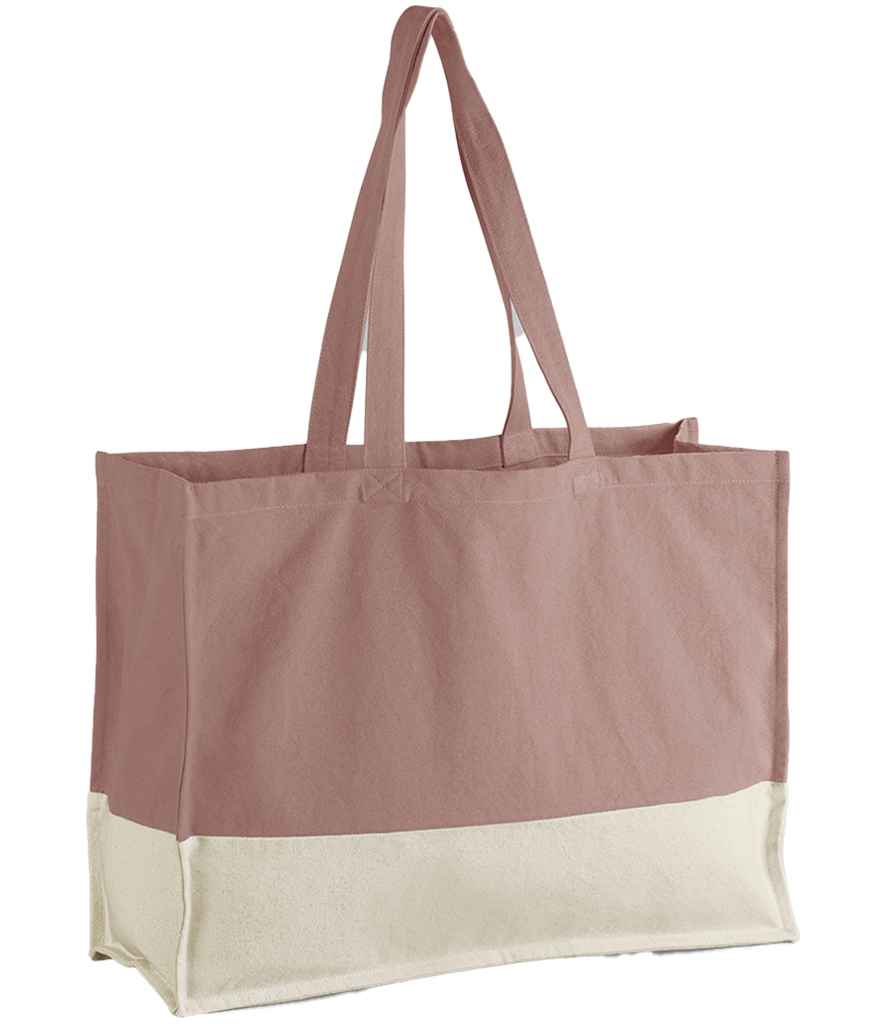Westford Mill Westford Mill EarthAware® Organic Contrast Shopper Rose/Natural
