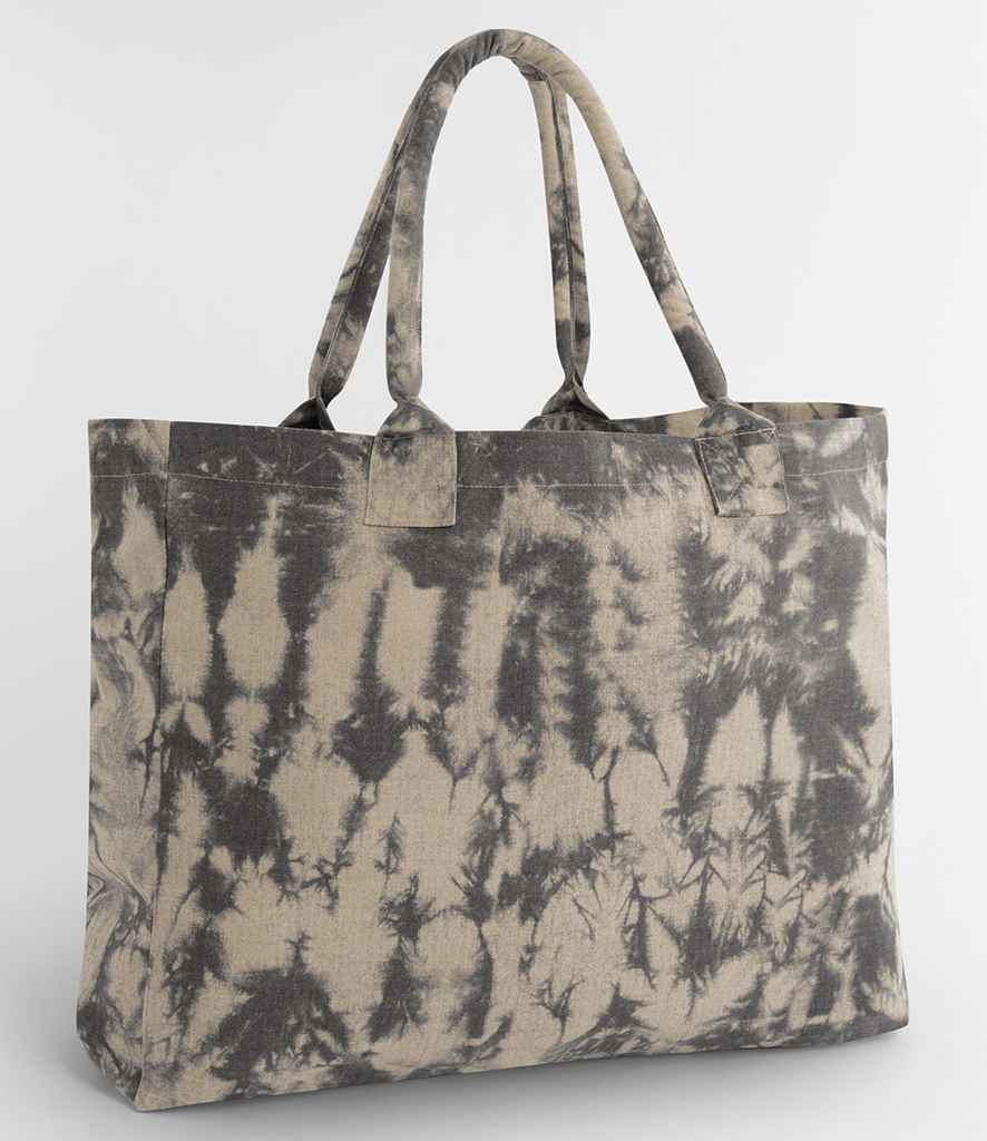 Westford Mill Tie Dye Canvas Tote Bag in Sand Black Tie Dye