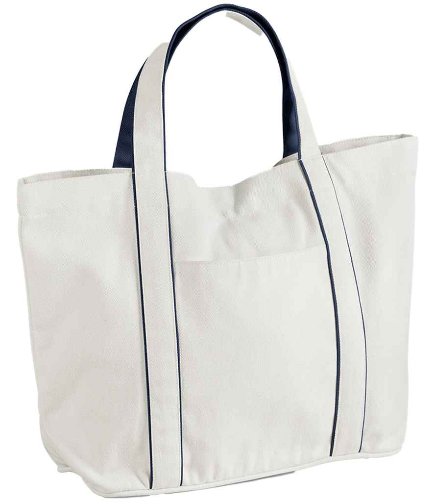 Westford Mill Westford Mill Courtside Medium Tote Bag Soft White/French Navy