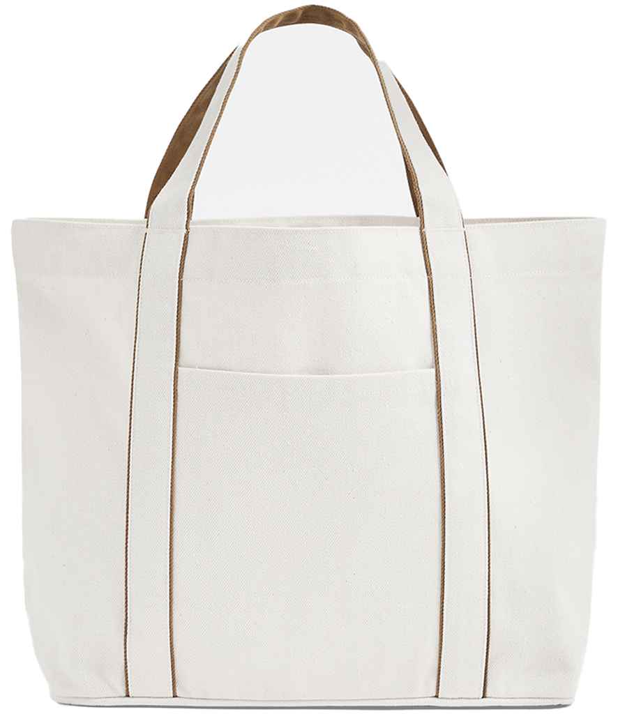 Westford Mill Courtside Medium Tote Bag in Soft White/Caramel