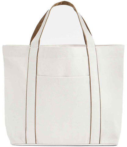 Westford Mill Courtside Medium Tote Bag in Soft White/Caramel