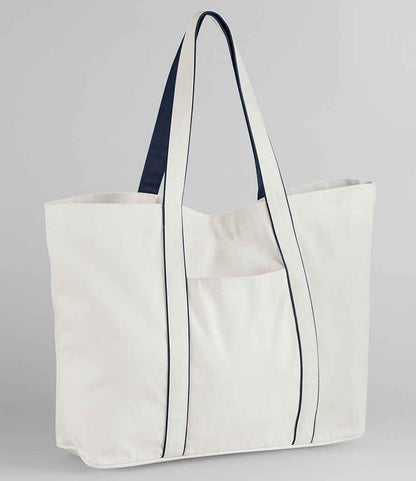 Westford Mill Westford Mill Courtside Large Tote Bag Soft White/French Navy