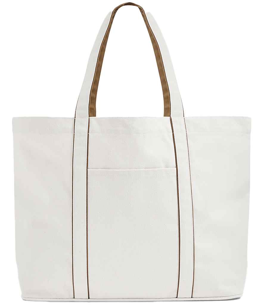 Westford Mill Courtside Large Tote Bag in Soft White/Caramel